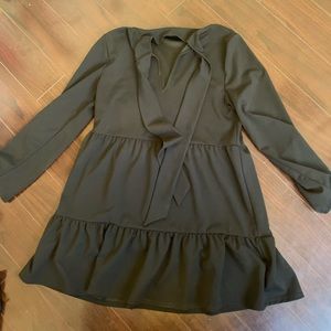 Zara Black Ruffled Babydoll Dress